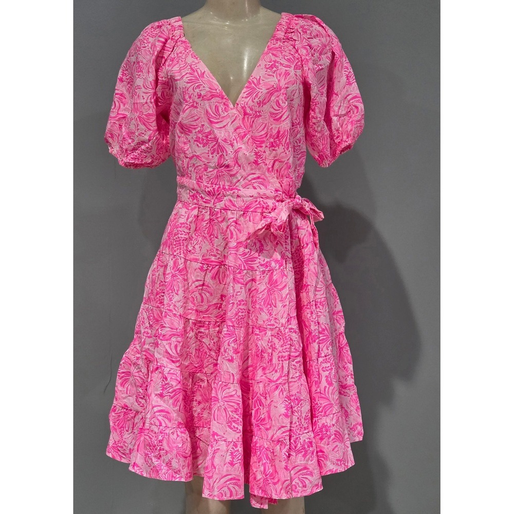 Lilly pulitzer dress pink blossom foxy Llama size 6 nwt